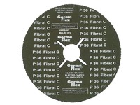 Круг фибровый 125х22,2 мм Р36 (толщина 0,8 мм) Fibrat С карбид кремния черный